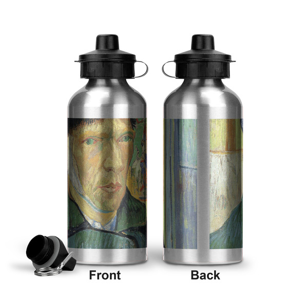 Van Gogh's Self Portrait with Bandaged Ear Aluminum Water Bottle - Front and Back