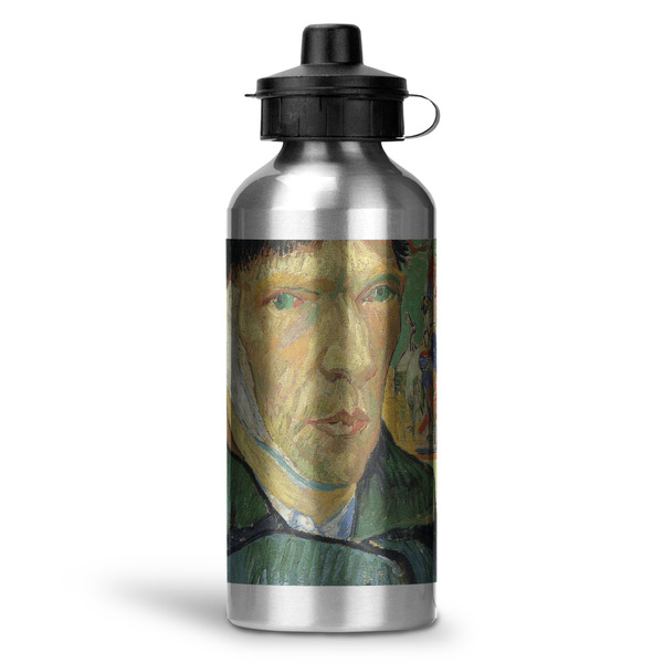 Custom Van Gogh's Self Portrait with Bandaged Ear Water Bottle - Aluminum - 20 oz - Silver