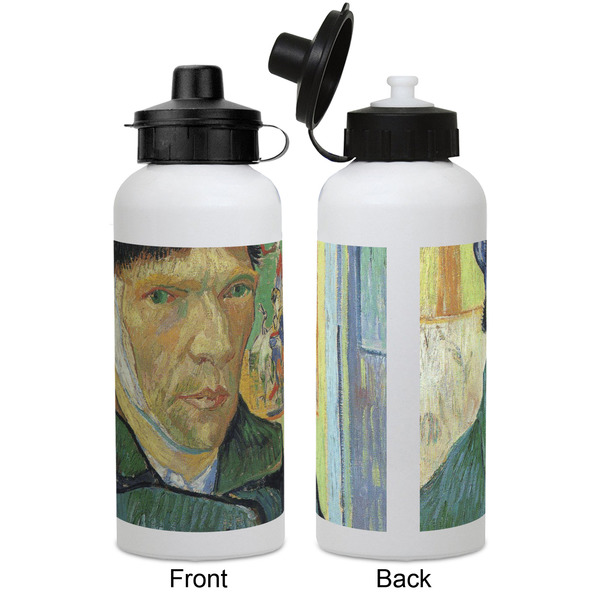 Van Gogh's Self Portrait with Bandaged Ear Aluminum Water Bottle - White APPROVAL