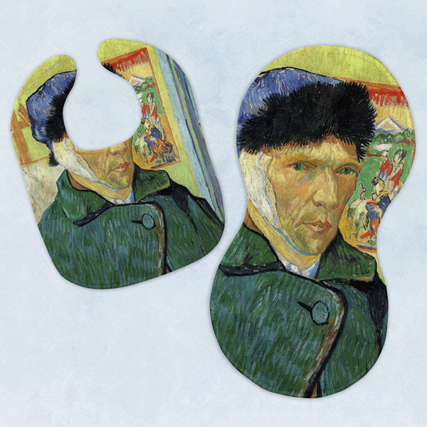 Custom Van Gogh's Self Portrait with Bandaged Ear Baby Bib & Burp Set