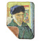 Van Gogh's Self Portrait with Bandaged Ear Baby Sherpa Blanket - Corner Showing Soft