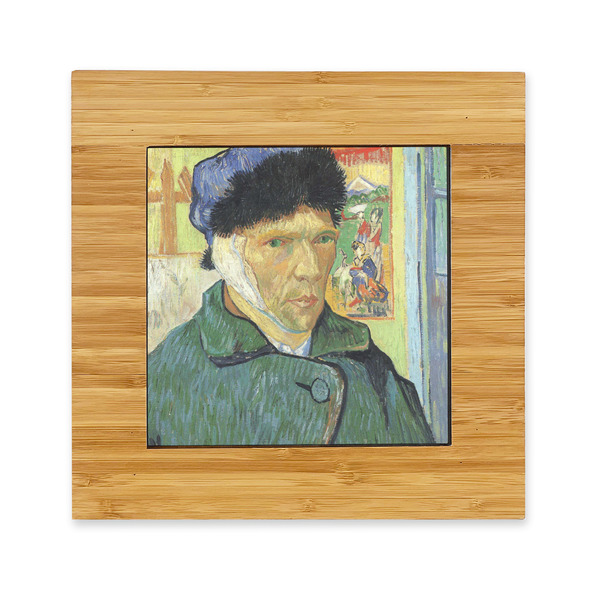 Custom Van Gogh's Self Portrait with Bandaged Ear Bamboo Trivet with Ceramic Tile Insert