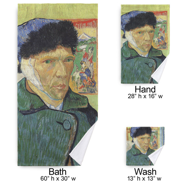 Van Gogh's Self Portrait with Bandaged Ear Bath Towel Sets - 3-piece - Approval