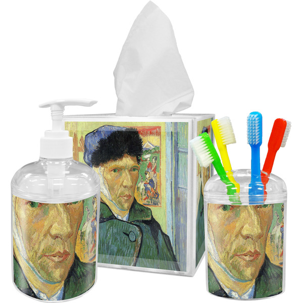 Custom Van Gogh's Self Portrait with Bandaged Ear Acrylic Bathroom Accessories Set