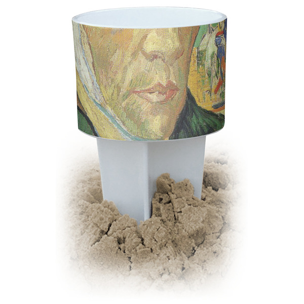Custom Van Gogh's Self Portrait with Bandaged Ear White Beach Spiker Drink Holder
