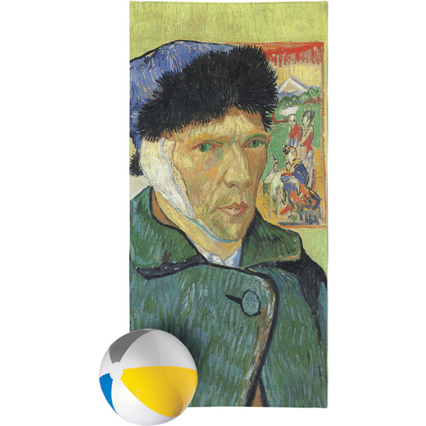Custom Van Gogh's Self Portrait with Bandaged Ear Beach Towel
