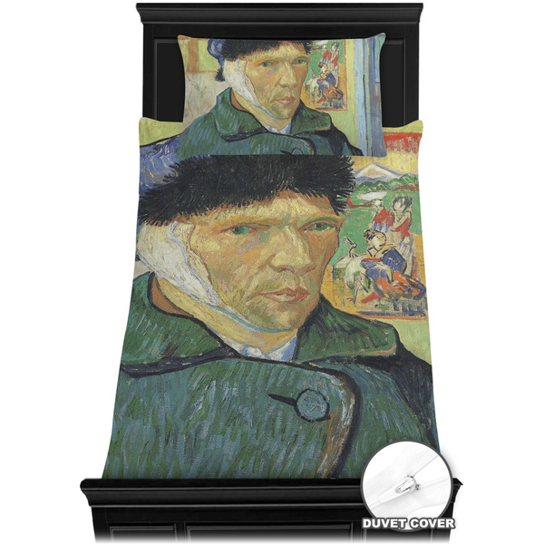 Van Gogh's Self Portrait with Bandaged Ear Bedding Set - Twin - Duvet - On Bed