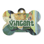 Van Gogh's Self Portrait with Bandaged Ear Bone Shaped Dog ID Tag