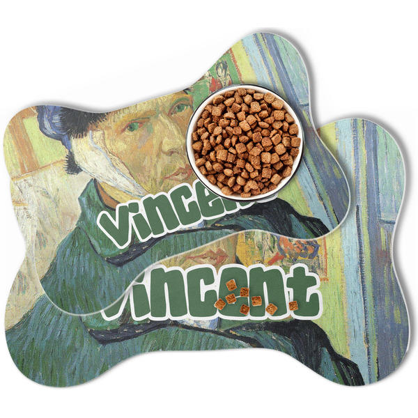 Van Gogh's Self Portrait with Bandaged Ear Bone Shaped Dog Mats - MAIN