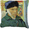 Van Gogh's Self Portrait with Bandaged Ear Burlap Pillow 18"
