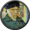 Van Gogh's Self Portrait with Bandaged Ear Cabinet Knob - Black - Front