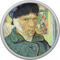 Van Gogh's Self Portrait with Bandaged Ear Cabinet Knob - Nickel - Front