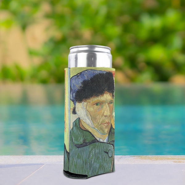 Van Gogh's Self Portrait with Bandaged Ear Can Cooler - Tall 12oz - In Context