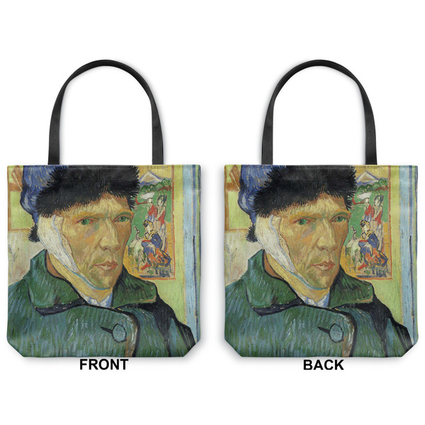 Van Gogh's Self Portrait with Bandaged Ear Canvas Tote - Front and Back