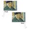 Van Gogh's Self Portrait with Bandaged Ear Car Flag - 11" x 8" - Front & Back View
