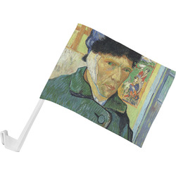 Van Gogh's Self Portrait with Bandaged Ear Car Flag - Small