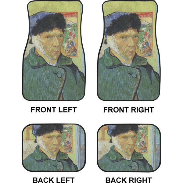 Van Gogh's Self Portrait with Bandaged Ear Car Floor Mats Set (2F + 2B)
