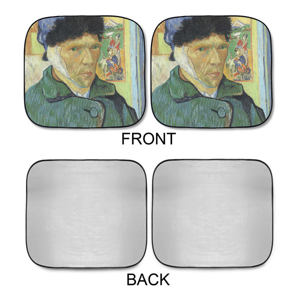 Van Gogh's Self Portrait with Bandaged Ear Car Sun Shades - APPROVAL