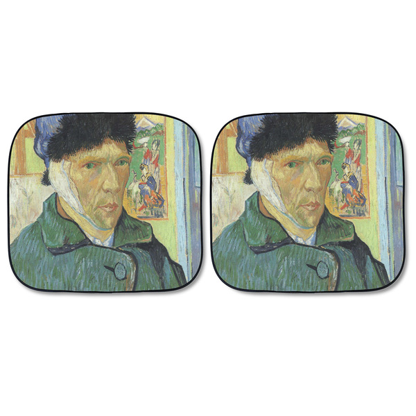 Van Gogh's Self Portrait with Bandaged Ear Car Sun Shades - FRONT