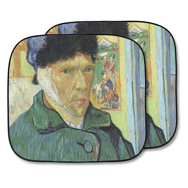 Custom Van Gogh's Self Portrait with Bandaged Ear Car Sun Shade - Two Piece