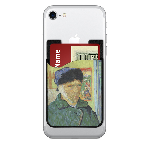 Custom Van Gogh's Self Portrait with Bandaged Ear 2-in-1 Cell Phone Credit Card Holder & Screen Cleaner