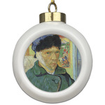 Van Gogh's Self Portrait with Bandaged Ear Ceramic Ball Ornament