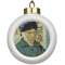 Van Gogh's Self Portrait with Bandaged Ear Ceramic Ball Ornament