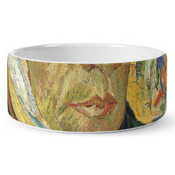 Van Gogh's Self Portrait with Bandaged Ear Ceramic Dog Bowl