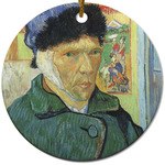 Van Gogh's Self Portrait with Bandaged Ear Round Ceramic Ornament