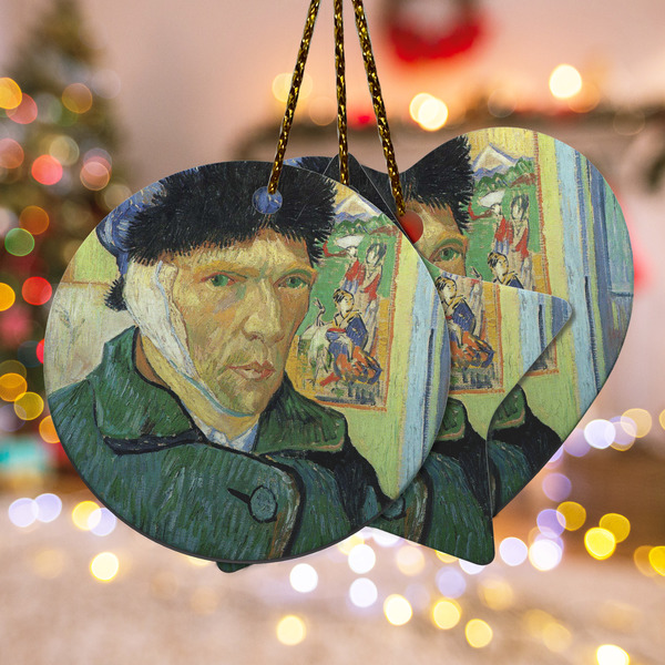 Custom Van Gogh's Self Portrait with Bandaged Ear Ceramic Ornament