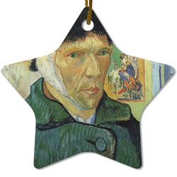 Van Gogh's Self Portrait with Bandaged Ear Star Ceramic Ornament