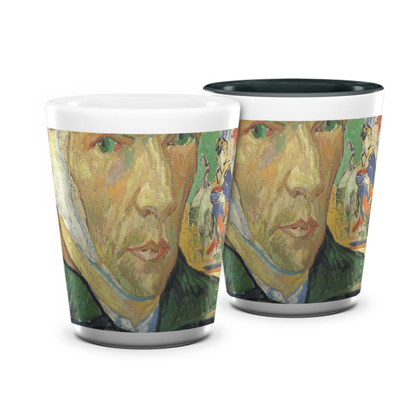 Custom Van Gogh's Self Portrait with Bandaged Ear Ceramic Shot Glass - 1.5 oz