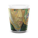 Van Gogh's Self Portrait with Bandaged Ear Ceramic Shot Glass - 1.5 oz - White - Set of 4