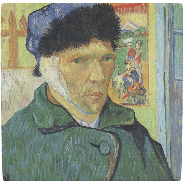 Custom Van Gogh's Self Portrait with Bandaged Ear Ceramic Tile Hot Pad