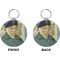 Van Gogh's Self Portrait with Bandaged Ear Circle Keychain (Front + Back)