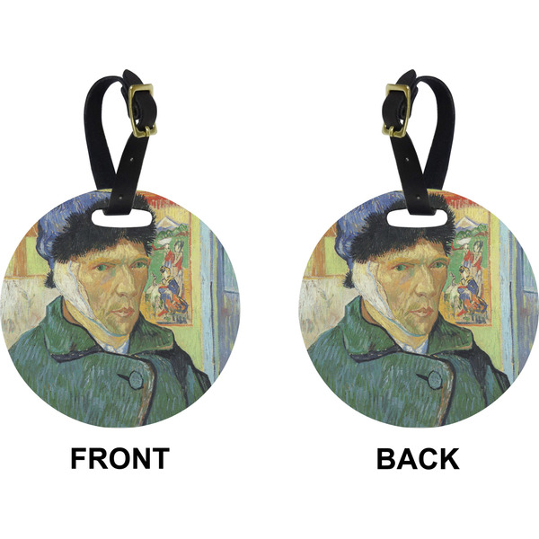 Van Gogh's Self Portrait with Bandaged Ear Circle Luggage Tag (Front + Back)