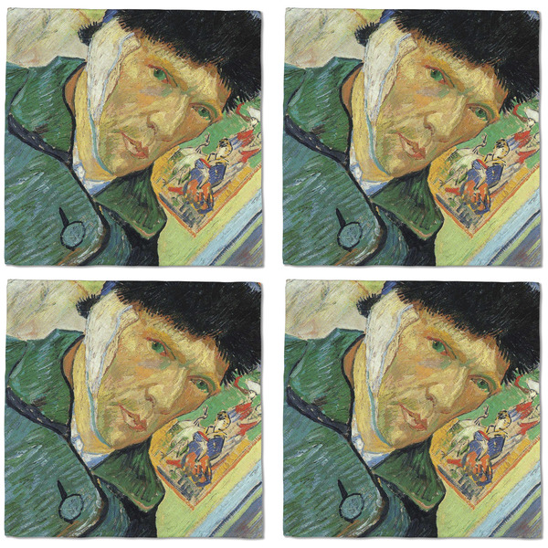 Van Gogh's Self Portrait with Bandaged Ear Cloth Napkins - Personalized Dinner (APPROVAL) Set of 4