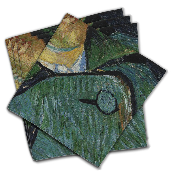 Custom Van Gogh's Self Portrait with Bandaged Ear Cloth Dinner Napkins - Set of 4