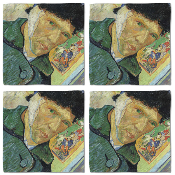 Van Gogh's Self Portrait with Bandaged Ear Cloth Napkins - Personalized Lunch (APPROVAL) Set of 4