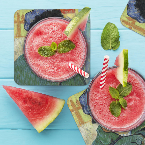 Van Gogh's Self Portrait with Bandaged Ear Coaster Set - LIFESTYLE