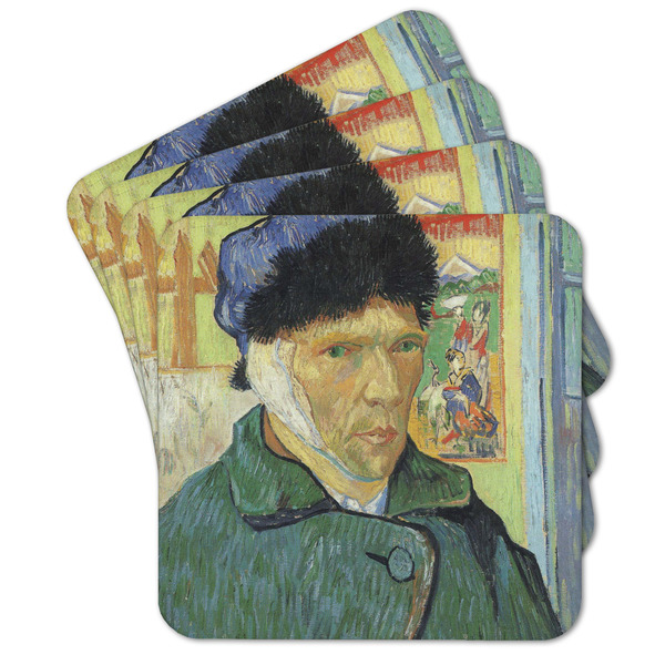 Custom Van Gogh's Self Portrait with Bandaged Ear Cork Coaster - Set of 4