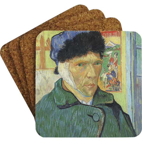Van Gogh's Self Portrait with Bandaged Ear Coaster Set (Personalized)
