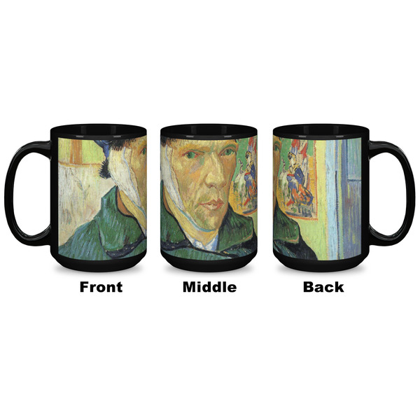 Van Gogh's Self Portrait with Bandaged Ear Coffee Mug - 15 oz - Black APPROVAL
