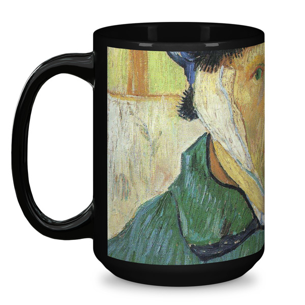 Van Gogh's Self Portrait with Bandaged Ear Coffee Mug - 15 oz - Black
