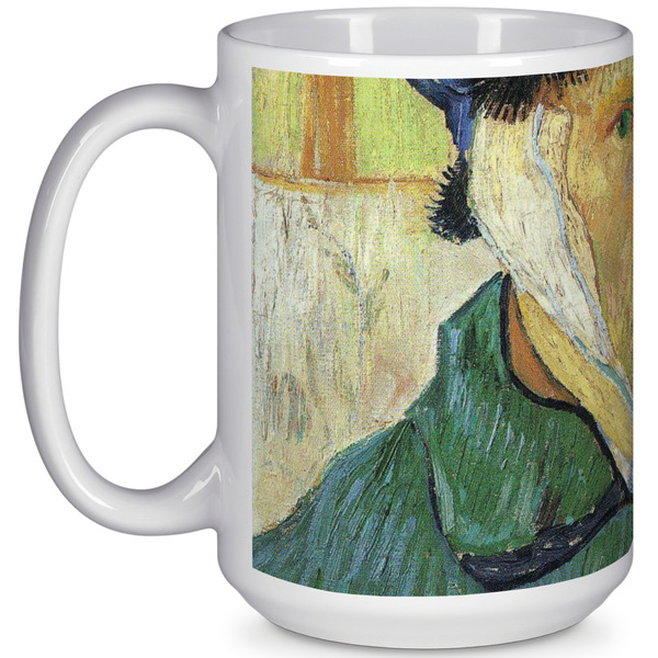 Custom Van Gogh's Self Portrait with Bandaged Ear 15 Oz Coffee Mug - White