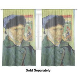 Van Gogh's Self Portrait with Bandaged Ear Curtain Panel - Custom Size