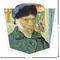 Van Gogh's Self Portrait with Bandaged Ear Custom Shape Iron On Patches - L Patch w/ Measurements