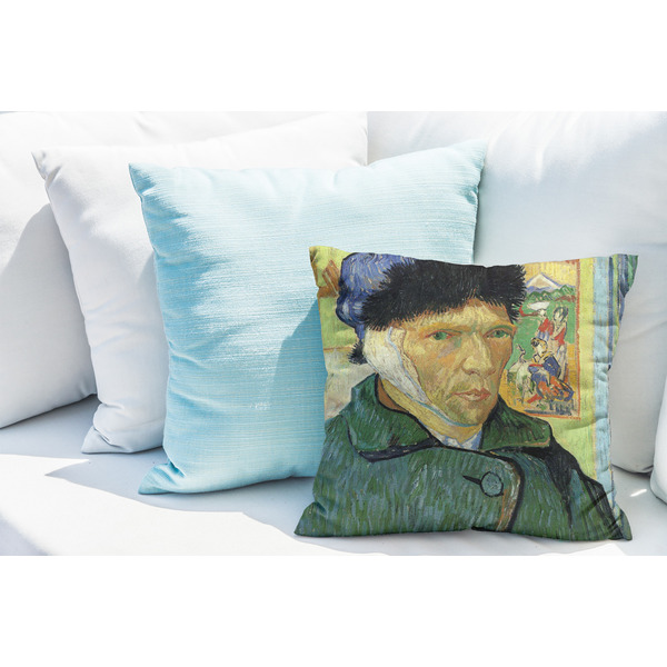 Van Gogh's Self Portrait with Bandaged Ear Decorative Pillow Case - LIFESTYLE 2