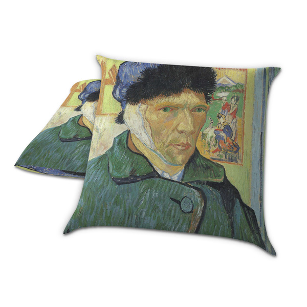 Van Gogh's Self Portrait with Bandaged Ear Decorative Pillow Case - TWO