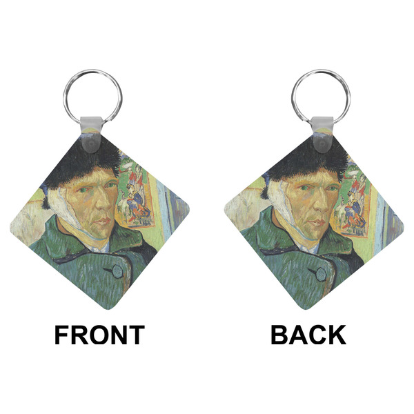 Van Gogh's Self Portrait with Bandaged Ear Diamond Keychain (Front + Back)